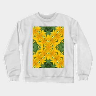 Yellow Petal Pattern Crewneck Sweatshirt